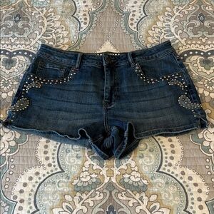 Idyllwind Gold Studded Jean Shorts